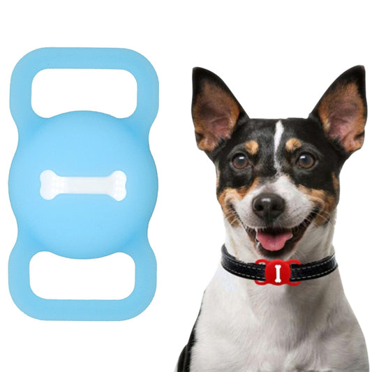 Shockproof Anti-scratch Silicone Case Protective Cover, Style: Bones, Model:For AirTag(Light Blue) - Other by buy2fix | Online Shopping UK | buy2fix