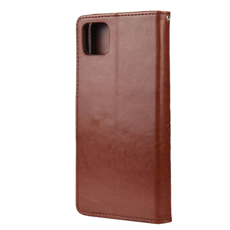 For Samsung Galaxy A22 5G Butterfly Flower Pattern Horizontal Flip Leather Case with Holder & Card Slots & Wallet(Brown) by buy2fix
