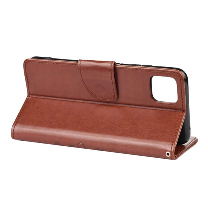 For Samsung Galaxy A22 5G Butterfly Flower Pattern Horizontal Flip Leather Case with Holder & Card Slots & Wallet(Brown) by buy2fix