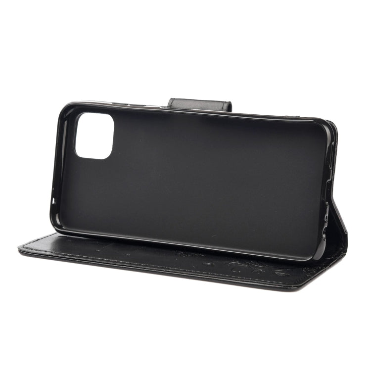 For Samsung Galaxy A22 5G Butterfly Flower Pattern Horizontal Flip Leather Case with Holder & Card Slots & Wallet(Black) by buy2fix