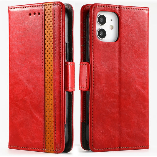 For iPhone 11 CaseNeo Business Splicing Dual Magnetic Buckle Horizontal Flip PU Leather Case with Holder & Card Slots & Wallet (Red) - iPhone 11 Cases by buy2fix | Online Shopping UK | buy2fix