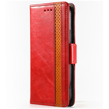 For iPhone 11 CaseNeo Business Splicing Dual Magnetic Buckle Horizontal Flip PU Leather Case with Holder & Card Slots & Wallet (Red) - iPhone 11 Cases by buy2fix | Online Shopping UK | buy2fix