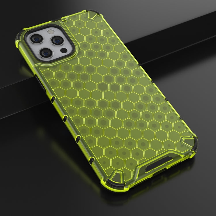 For iPhone 13 Pro Max Shockproof Honeycomb PC + TPU Protective Case (Green) by buy2fix