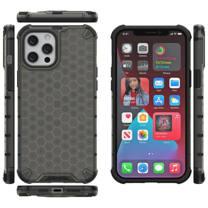 For iPhone 13 Pro Max Shockproof Honeycomb PC + TPU Protective Case (Black) by buy2fix