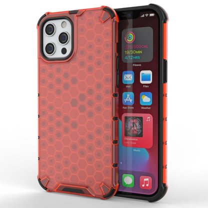 For iPhone 13 Pro Max Shockproof Honeycomb PC + TPU Protective Case (Red) by buy2fix