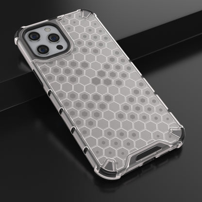 For iPhone 13 Pro Max Shockproof Honeycomb PC + TPU Protective Case (White) by buy2fix