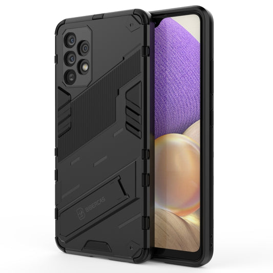 For Samsung Galaxy A32 4G Punk Armor 2 in 1 PC + TPU Shockproof Case with Invisible Holder(Black) - Galaxy Phone Cases by buy2fix | Online Shopping UK | buy2fix