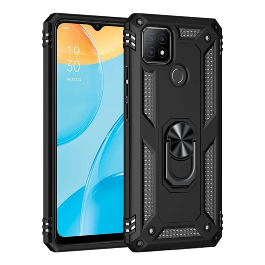 For OPPO A15 Shockproof TPU + PC Protective Case with 360 Degree Rotating Holder(Black) - OPPO Cases by buy2fix | Online Shopping UK | buy2fix