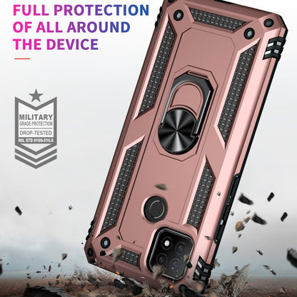 For OPPO A15 Shockproof TPU + PC Protective Case with 360 Degree Rotating Holder(Rose Gold) - OPPO Cases by buy2fix | Online Shopping UK | buy2fix