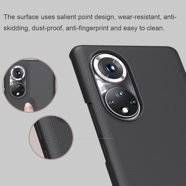 For Honor 50 Pro NILLKIN Frosted Concave-convex Texture PC Protective Case(Black) - Honor Cases by NILLKIN | Online Shopping UK | buy2fix