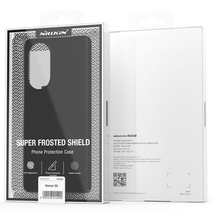 For Honor 50 Pro NILLKIN Frosted Concave-convex Texture PC Protective Case(Black) - Honor Cases by NILLKIN | Online Shopping UK | buy2fix