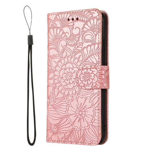 For Huawei P20 lite Skin Feel Embossed Sunflower Horizontal Flip Leather Case with Holder & Card Slots & Wallet & Lanyard(Rose Gold) - Huawei Cases by buy2fix | Online Shopping UK | buy2fix