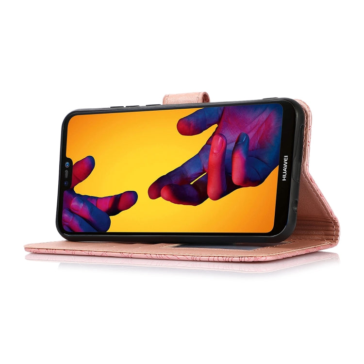 For Huawei P20 lite Skin Feel Embossed Sunflower Horizontal Flip Leather Case with Holder & Card Slots & Wallet & Lanyard(Rose Gold) - Huawei Cases by buy2fix | Online Shopping UK | buy2fix