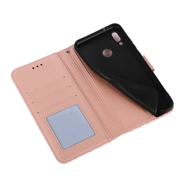 For Huawei P20 lite Skin Feel Embossed Sunflower Horizontal Flip Leather Case with Holder & Card Slots & Wallet & Lanyard(Rose Gold) - Huawei Cases by buy2fix | Online Shopping UK | buy2fix