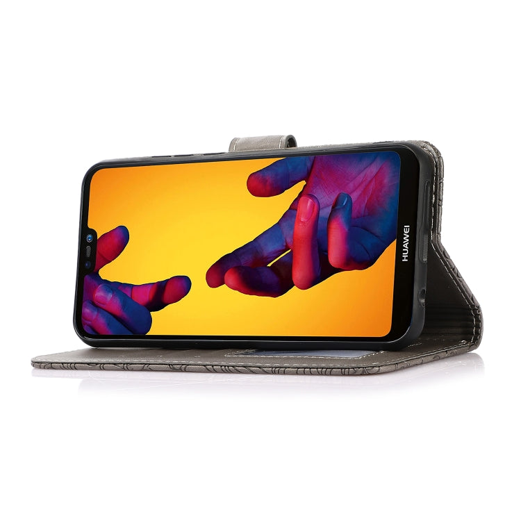 For Huawei P20 lite Skin Feel Embossed Sunflower Horizontal Flip Leather Case with Holder & Card Slots & Wallet & Lanyard(Grey) - Huawei Cases by buy2fix | Online Shopping UK | buy2fix