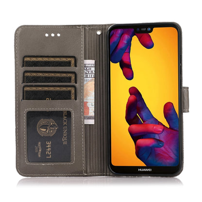For Huawei P20 lite Skin Feel Embossed Sunflower Horizontal Flip Leather Case with Holder & Card Slots & Wallet & Lanyard(Grey) - Huawei Cases by buy2fix | Online Shopping UK | buy2fix