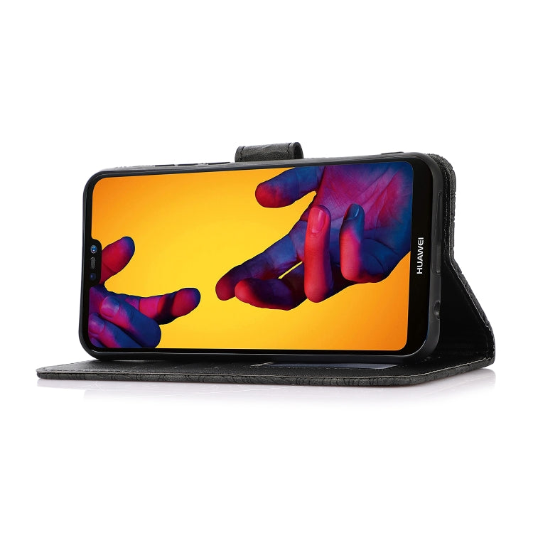 For Huawei P20 lite Skin Feel Embossed Sunflower Horizontal Flip Leather Case with Holder & Card Slots & Wallet & Lanyard(Black) - Huawei Cases by buy2fix | Online Shopping UK | buy2fix