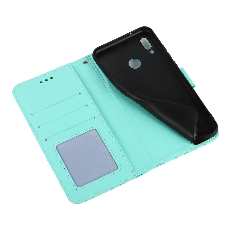 For Huawei P20 lite Skin Feel Embossed Sunflower Horizontal Flip Leather Case with Holder & Card Slots & Wallet & Lanyard(Green) - Huawei Cases by buy2fix | Online Shopping UK | buy2fix