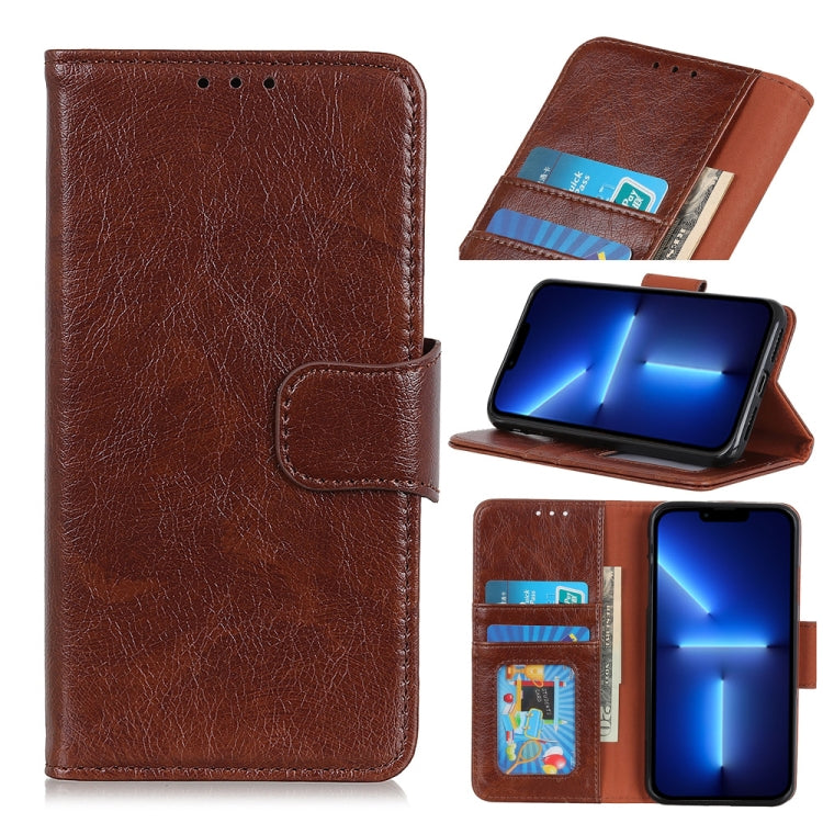 For iPhone 13 Pro Nappa Texture Horizontal Flip Leather Case with Holder & Card Slots & Wallet (Brown) - iPhone 13 Pro Cases by buy2fix | Online Shopping UK | buy2fix