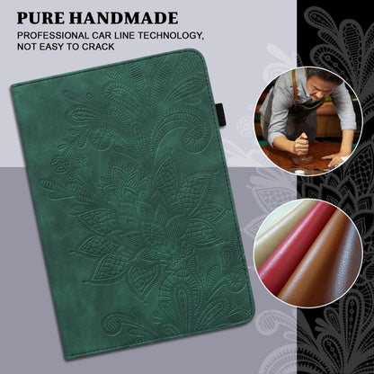 For Samsung Galaxy Tab A A6 10.1 inch 2016 Lace Flower Embossing Pattern Horizontal Flip Leather Case with Holder & Card Slots & Wallet & Photo Frame(Green) - Other Galaxy Tab PC by buy2fix | Online Shopping UK | buy2fix