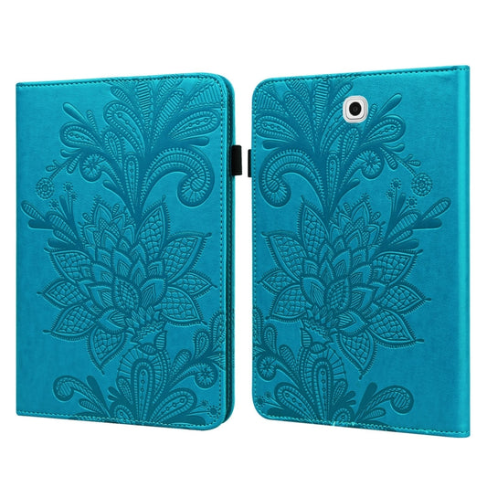 For Samsung Galaxy Tab S2 9.7 T810/T815 Lace Flower Embossing Pattern Horizontal Flip Leather Case with Holder & Card Slots & Wallet & Photo Frame(Blue) - Other Galaxy Tab PC by buy2fix | Online Shopping UK | buy2fix