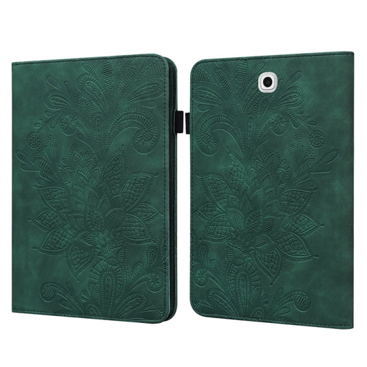For Samsung Galaxy Tab S2 9.7 T810/T815 Lace Flower Embossing Pattern Horizontal Flip Leather Case with Holder & Card Slots & Wallet & Photo Frame(Green) - Other Galaxy Tab PC by buy2fix | Online Shopping UK | buy2fix