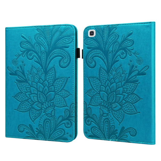 For Samsung Galaxy Tab A7 10.4 2020 SM-T500/SM-T505 Lace Flower Embossing Pattern Horizontal Flip Leather Case with Holder & Card Slots & Wallet & Photo Frame(Blue) - Other Galaxy Tab PC by buy2fix | Online Shopping UK | buy2fix