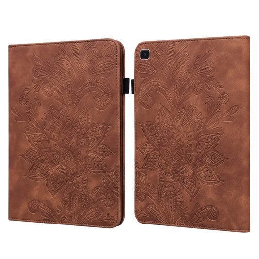 For Samsung Galaxy Tab A7 Lite T220/T225 Lace Flower Embossing Pattern Horizontal Flip Leather Case with Holder & Card Slots & Wallet & Photo Frame(Brown) - Tab A7 Lite T220 / T225 by buy2fix | Online Shopping UK | buy2fix