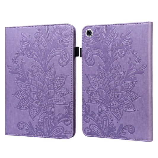 For Lenovo Tab M10 HD Gen 2 Lace Flower Embossing Pattern Horizontal Flip Leather Case with Holder & Card Slots & Wallet & Photo Frame(Purple) - Lenovo by buy2fix | Online Shopping UK | buy2fix