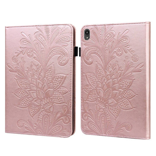 For Lenovo Tab P11 2020 11 inch TB-J606F/J606X Lace Flower Embossing Pattern Horizontal Flip Leather Case with Holder & Card Slots & Wallet & Photo Frame(Rose Gold) - Lenovo by buy2fix | Online Shopping UK | buy2fix