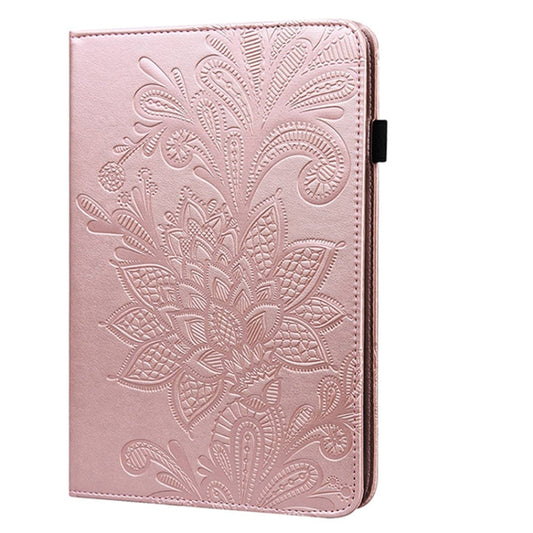 For Lenovo Tab P11 2020 11 inch TB-J606F/J606X Lace Flower Embossing Pattern Horizontal Flip Leather Case with Holder & Card Slots & Wallet & Photo Frame(Rose Gold) - Lenovo by buy2fix | Online Shopping UK | buy2fix