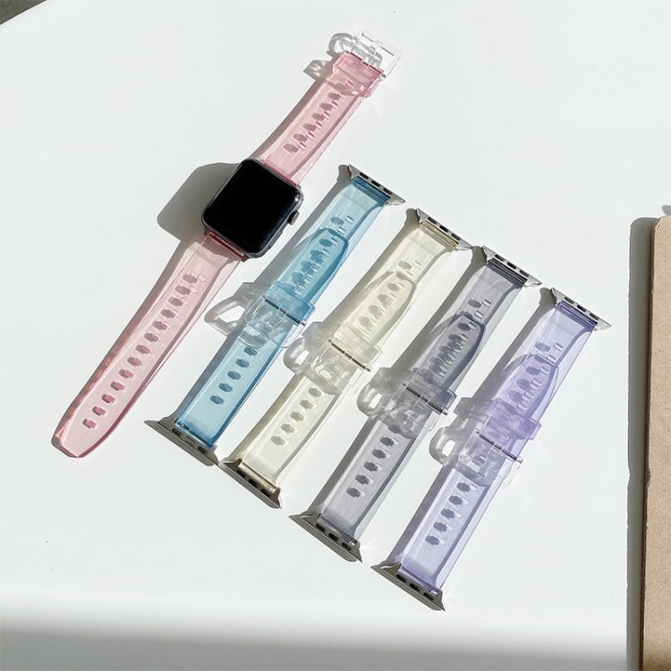 Discoloration in Light TPU Watch Band For Apple Watch Ultra 49mm / Series 8&7 45mm / SE 2&6&SE&5&4 44mm / 3&2&1 42mm(Gray White) by buy2fix