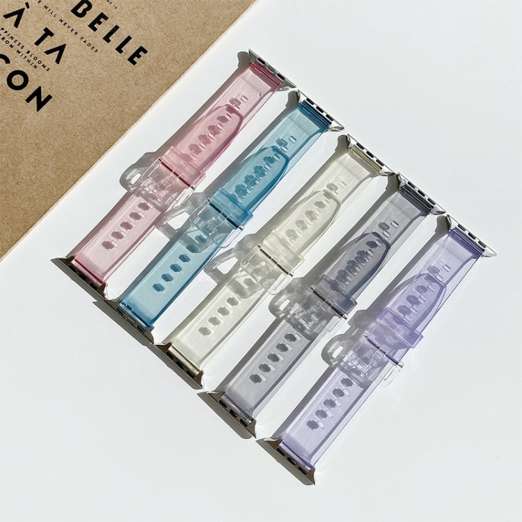 Discoloration in Light TPU Watch Band For Apple Watch Ultra 49mm / Series 8&7 45mm / SE 2&6&SE&5&4 44mm / 3&2&1 42mm(Yellow) by buy2fix