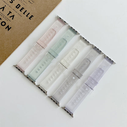 Discoloration in Light TPU Watch Band For Apple Watch Ultra 49mm / Series 8&7 45mm / SE 2&6&SE&5&4 44mm / 3&2&1 42mm(Gray White) by buy2fix