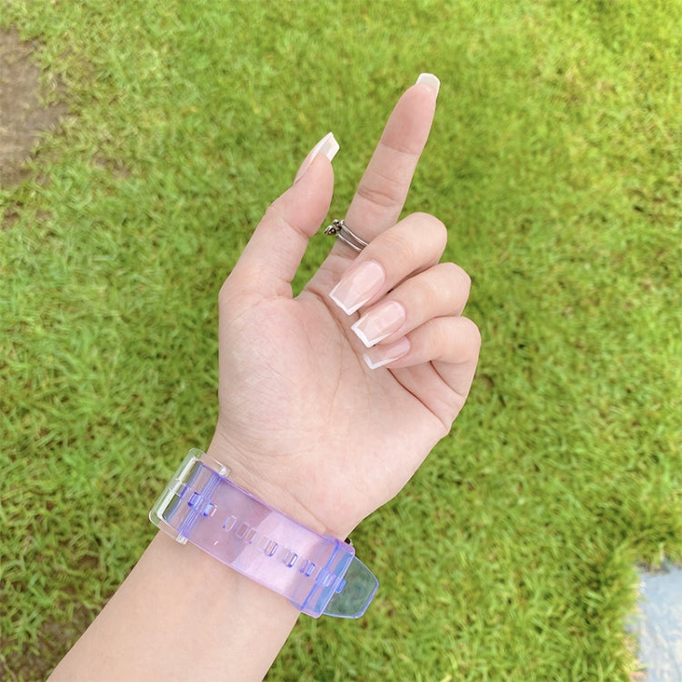 Discoloration in Light TPU Watch Band For Apple Watch Ultra 49mm / Series 8&7 45mm / SE 2&6&SE&5&4 44mm / 3&2&1 42mm(Gray White) by buy2fix