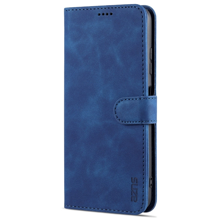 For Samsung Galaxy A22 5G AZNS Skin Feel Calf Texture Horizontal Flip Leather Case with Card Slots & Holder & Wallet(Blue) - Galaxy Phone Cases by AZNS | Online Shopping UK | buy2fix