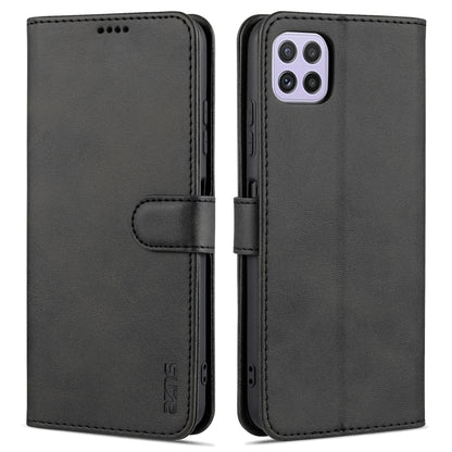 For Samsung Galaxy A22 5G AZNS Skin Feel Calf Texture Horizontal Flip Leather Case with Card Slots & Holder & Wallet(Black) - Galaxy Phone Cases by AZNS | Online Shopping UK | buy2fix