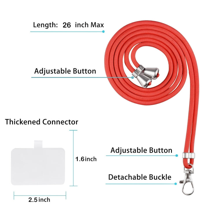 For OPPO A94 4G / Reno5 Lite Starry Sky Solid Color Series Shockproof PC + TPU Protective Case with Neck Strap(Red) by buy2fix