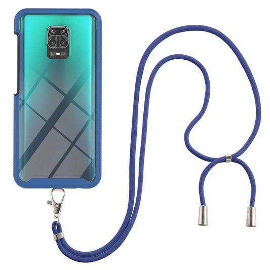For Xiaomi Redmi Note 9S / Redmi Note 9 Pro / Redmi Note 9 Pro Max Starry Sky Solid Color Series Shockproof PC + TPU Protective Case with Neck Strap(Blue) - Xiaomi Cases by buy2fix | Online Shopping UK | buy2fix