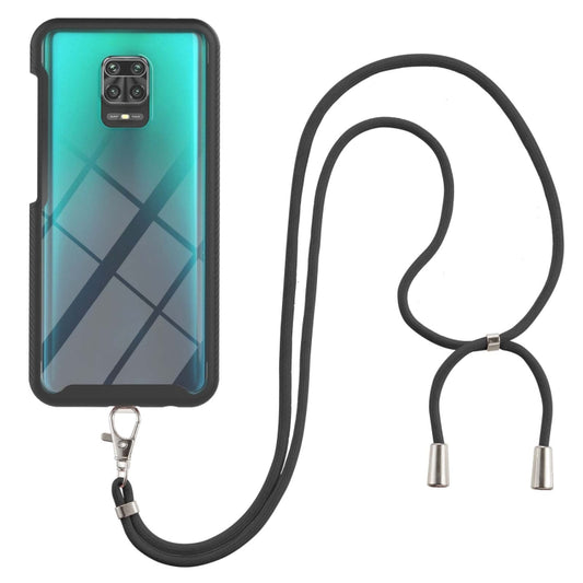 For Xiaomi Redmi Note 9S / Redmi Note 9 Pro / Redmi Note 9 Pro Max Starry Sky Solid Color Series Shockproof PC + TPU Protective Case with Neck Strap(Black) - Xiaomi Cases by buy2fix | Online Shopping UK | buy2fix