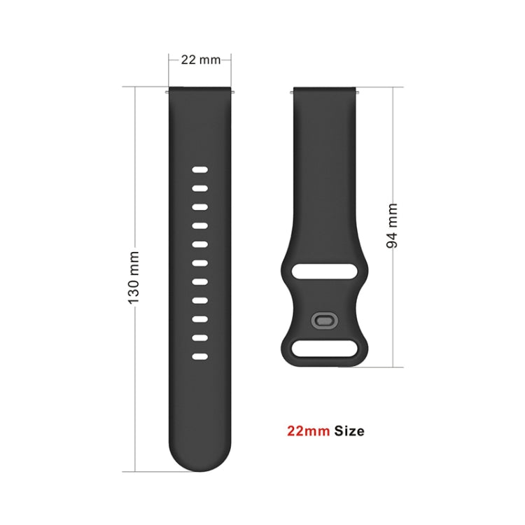 For Huawei Watch 3 / Watch 3 Pro Internal Reverse Buckle Silicone Watch Band, Size:22mm(White) by buy2fix