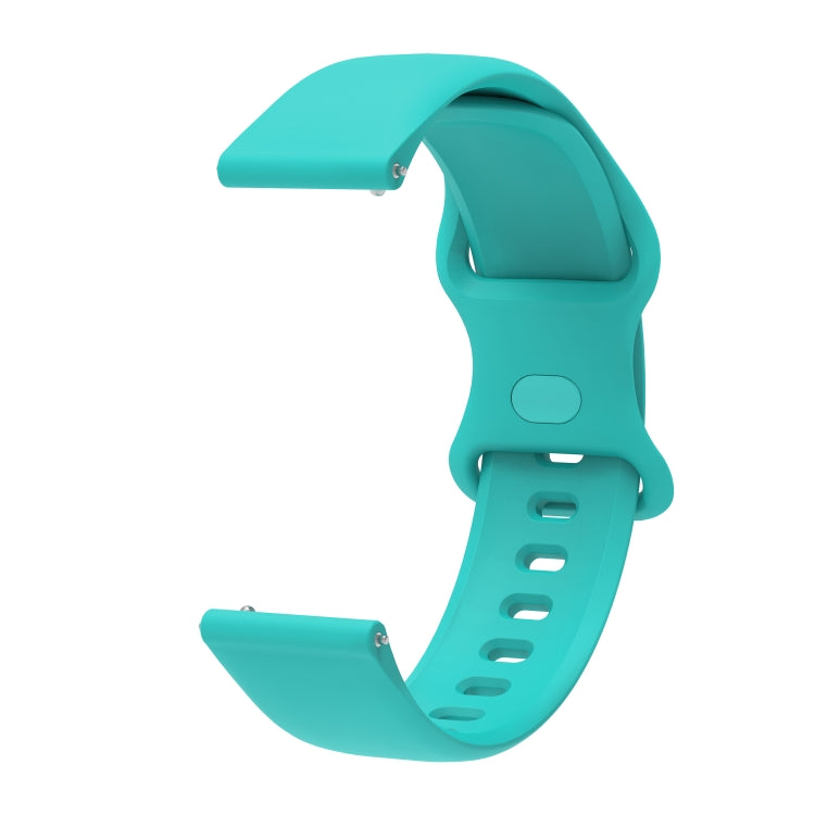 For Huawei Watch 3 / Watch 3 Pro Internal Reverse Buckle Silicone Watch Band, Size:22mm(Teal) by buy2fix