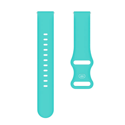 For Huawei Watch 3 / Watch 3 Pro Internal Reverse Buckle Silicone Watch Band, Size:22mm(Teal) by buy2fix