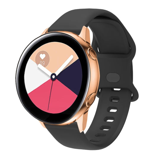 For Huawei Watch 2 Internal Reverse Buckle Silicone Watch Band, Size:20mm(Black) by buy2fix