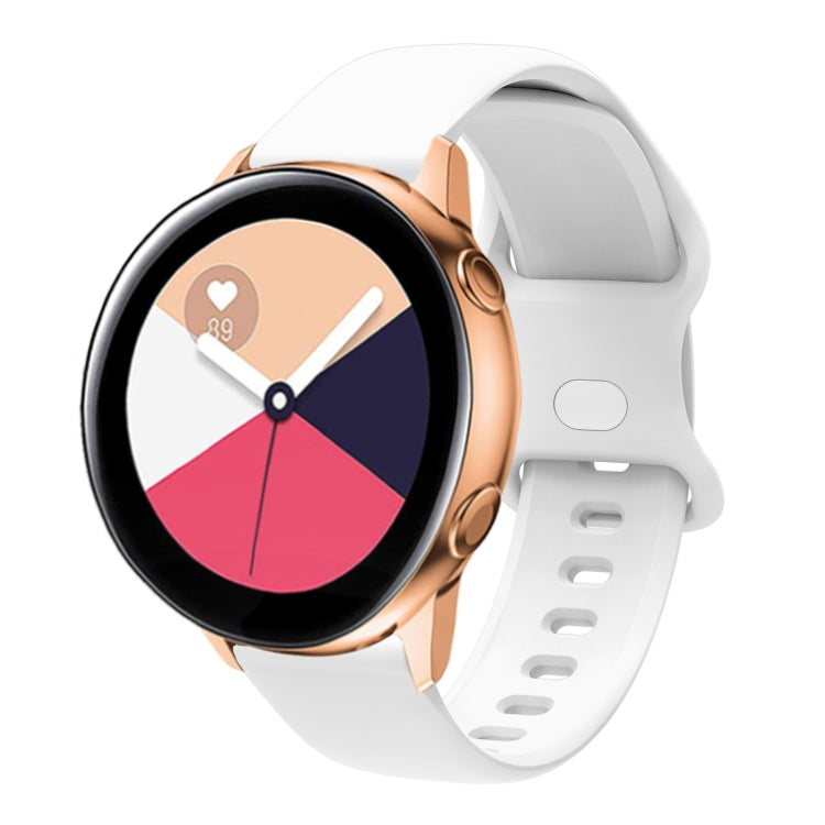 For Huawei Watch 2 Internal Reverse Buckle Silicone Watch Band, Size:20mm(White) by buy2fix