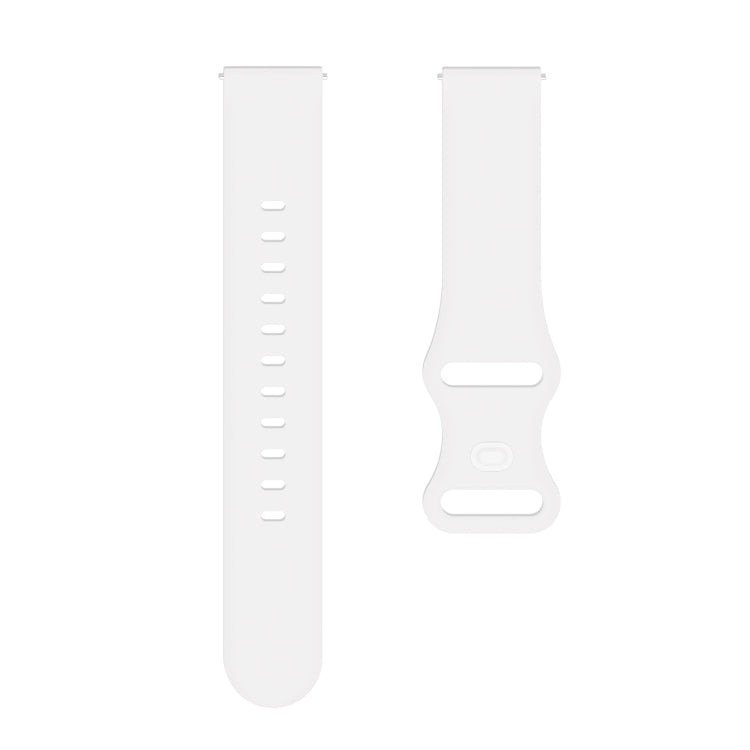For Huawei Watch 2 Internal Reverse Buckle Silicone Watch Band, Size:20mm(White) by buy2fix
