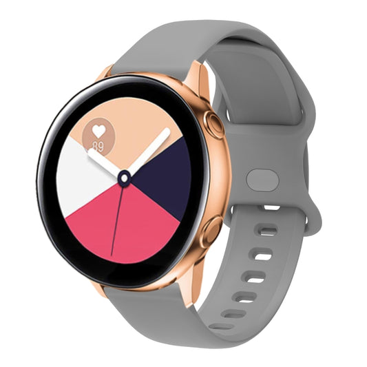 For Huawei Watch 2 Internal Reverse Buckle Silicone Watch Band, Size:20mm(Gray) by buy2fix