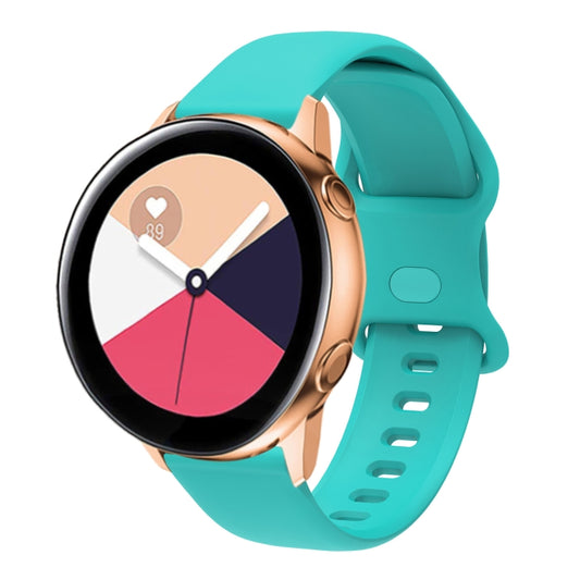 For Huawei Watch 2 Internal Reverse Buckle Silicone Watch Band, Size:20mm(Teal) by buy2fix