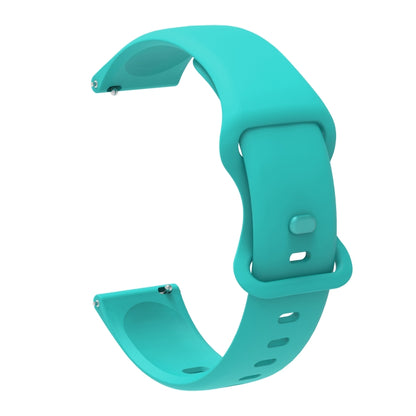 For Huawei Watch 2 Internal Reverse Buckle Silicone Watch Band, Size:20mm(Teal) by buy2fix