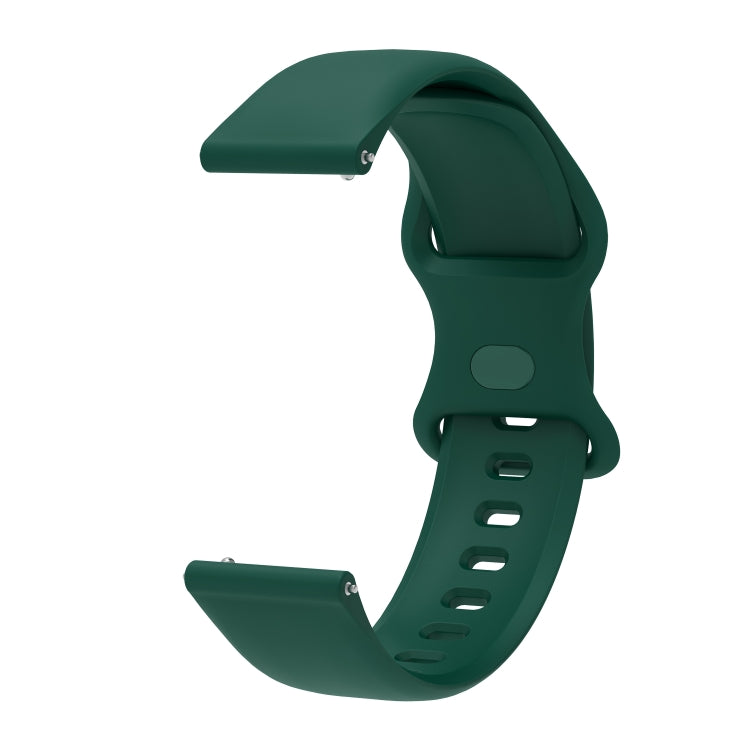 For Huawei Watch 2 Internal Reverse Buckle Silicone Watch Band, Size:20mm(Green) by buy2fix